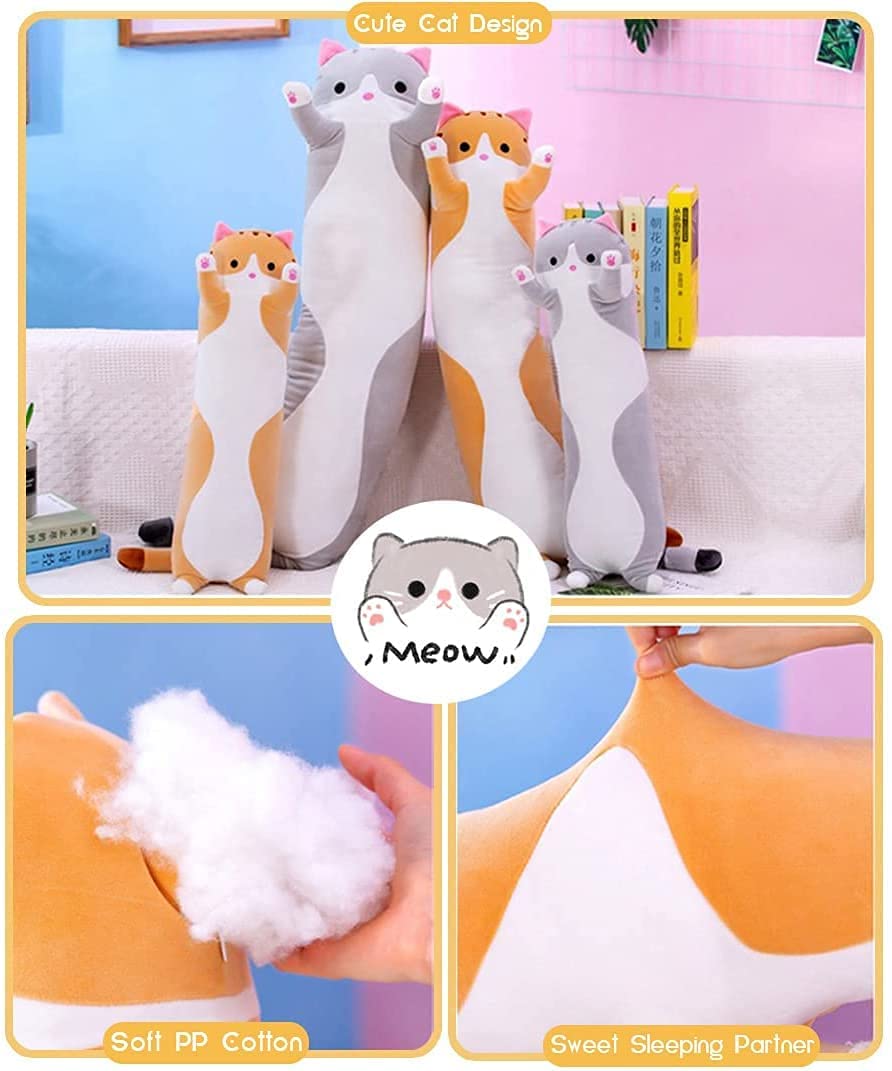 Plush Long Cat Body Pillow by Furr Baby Gifts
