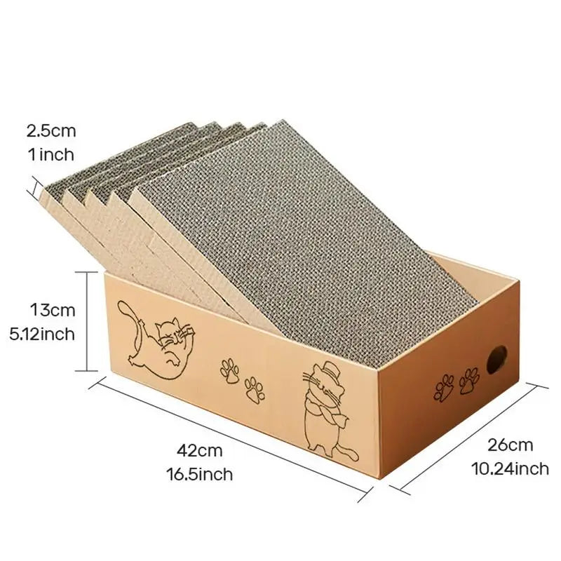 Cat Scratcher Reversible Thick Bed 5 Packs by Love My Pet