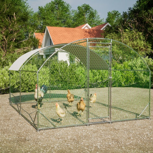 Large Chicken Enclosure Metal, With Waterproof And Anti-UV Cover