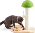 Mushroom Sisal Rope 2 In 1 Wooden Interactive Ball Track Ball Cat Scratching Post