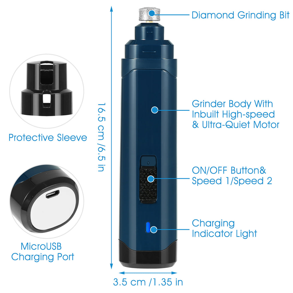 USB Rechargeable Pet Nail Grinder and Trimmer by Amazing Pet Bargains