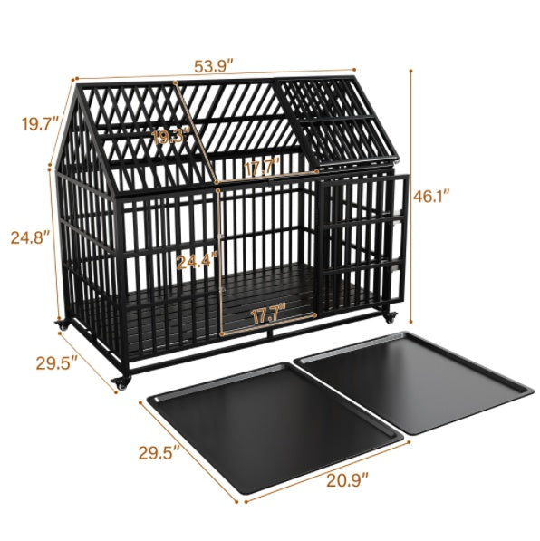 54 inch Heavy Duty Dog Crate for Large Dogs by VetsPetStore