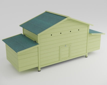 11.12 Square Feet Large Wooden Chicken Enclosure With 2 Free Range Doors, 2 Nest Boxes by Amazing Pet Bargains