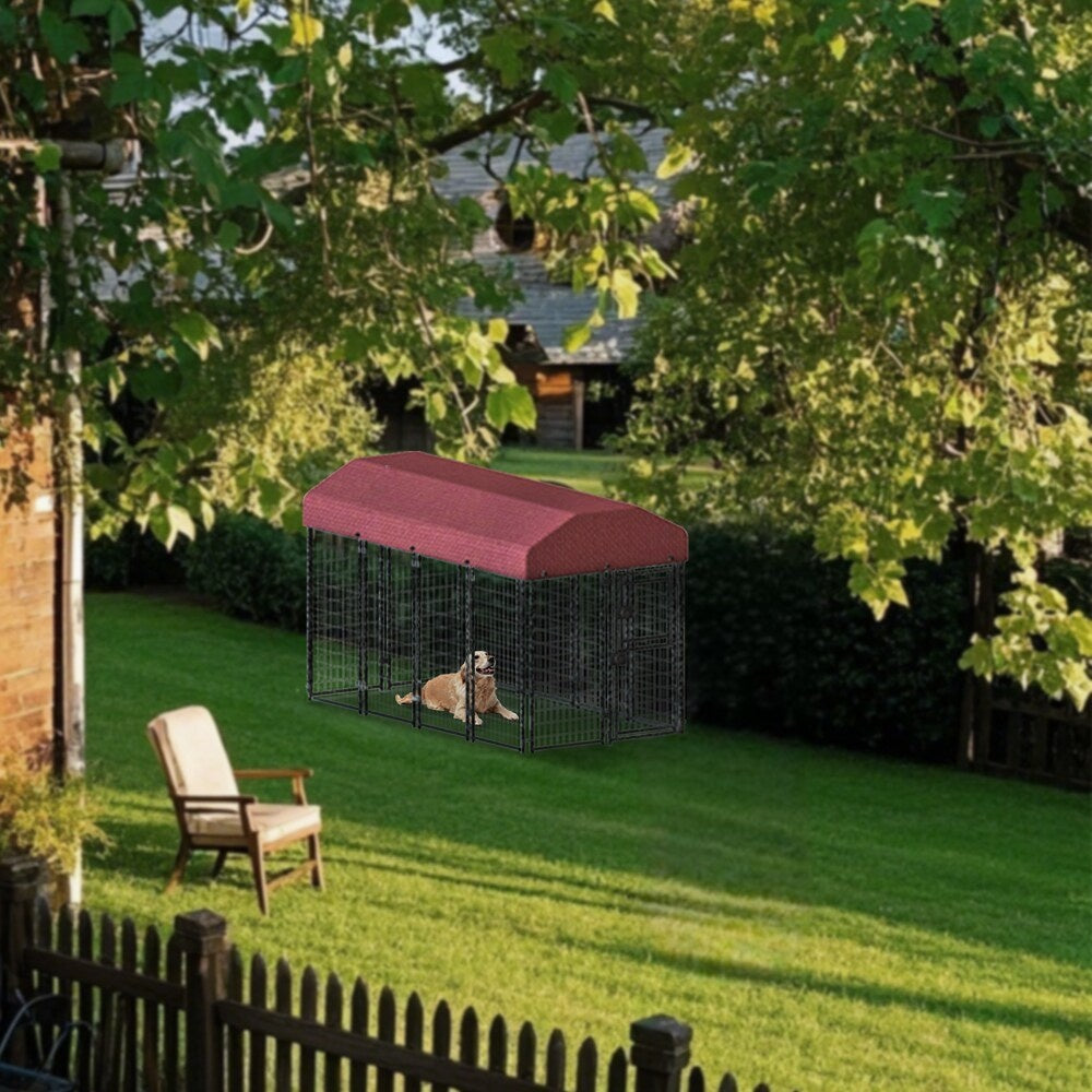 Outdoor Covered Dog Kennel by VetsPetStore