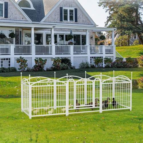 Dog Playpen Indoor 24 Inch 8 Panel Metal Dog Playpen by Love My Pet