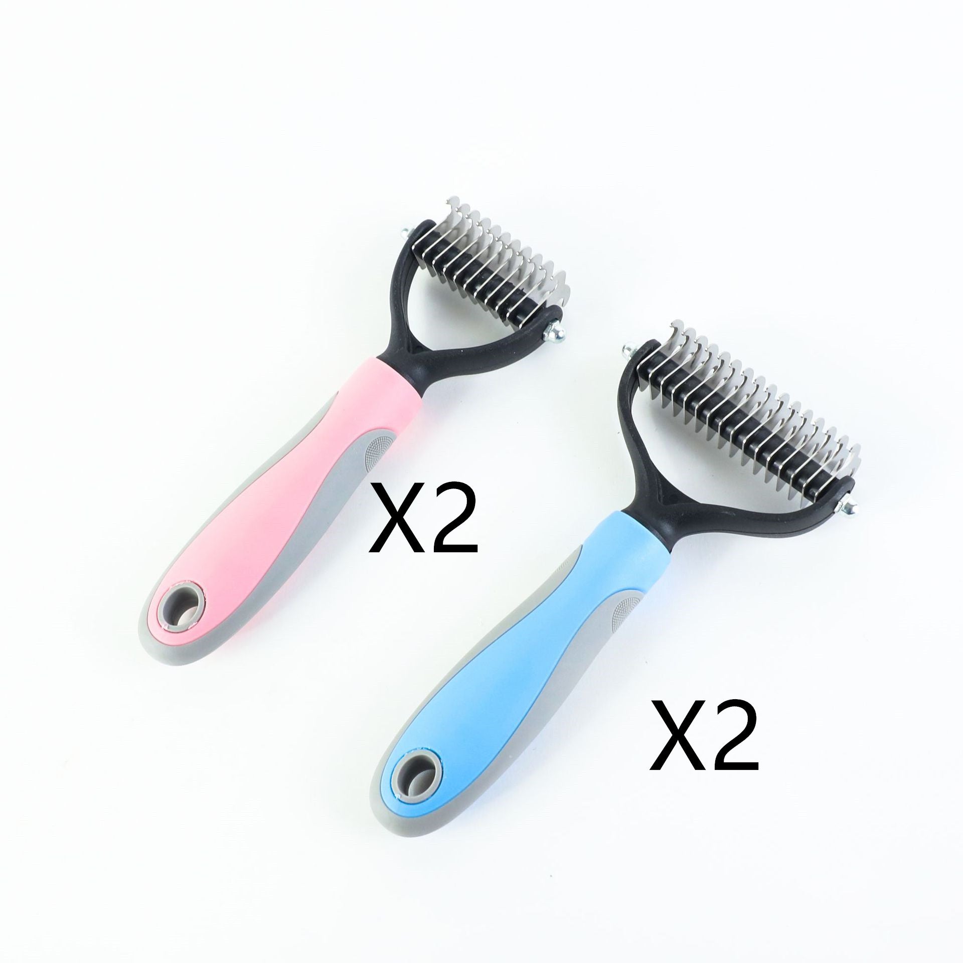 Stainless Double-sided Pet Brush Hair Removal Comb Grooming Dematting Dog Grooming Shedding Tools by VetsPetStore