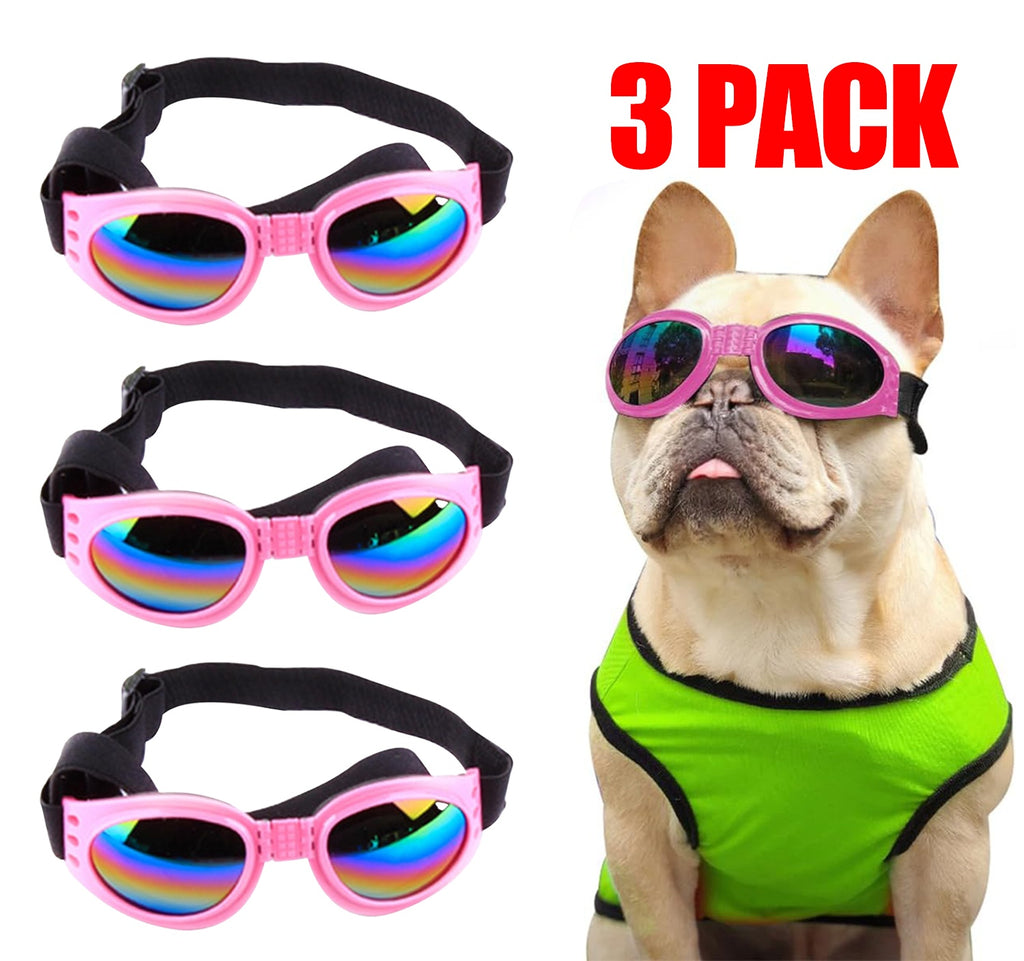 Pet Sunglasses Windproof UV Dust Fog Protection With Adjustable Strap by VetsPetStore