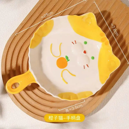 Beautiful Cartoon Cat Plates And Dishes by Love My Pet