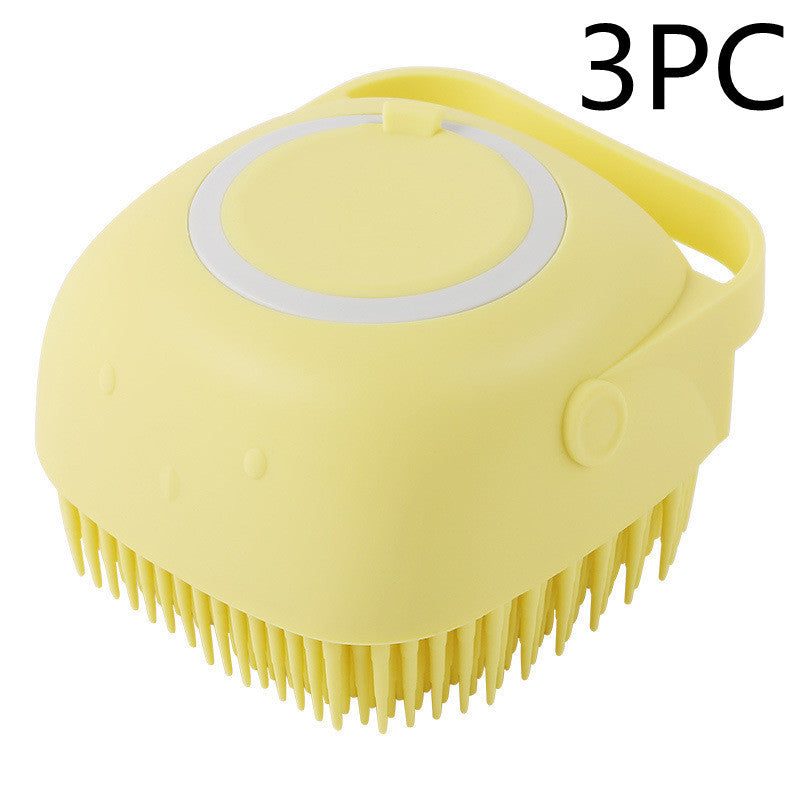Silicone Dog Bath Massage Grooming Brush by Amazing Pet Bargains