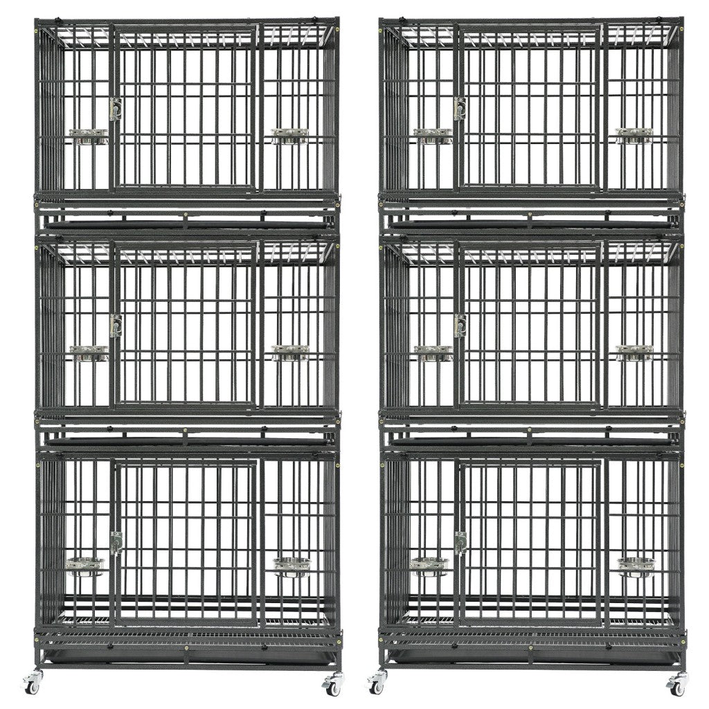 37" Stackable Heavy Duty Dog Crate 371D07 by Homey Pet Official