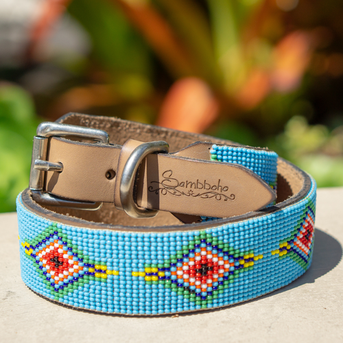 Blue Vogue Sambboho dog collar by Sambboho