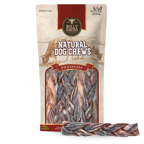 6 Inch Braided Jerky Stick by Bully Bunches