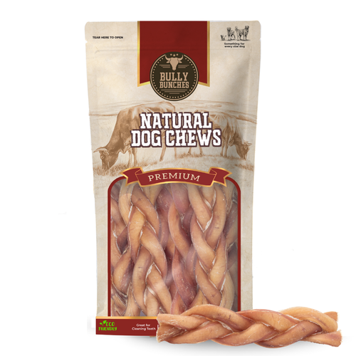 6 Inch Standard Braided Bully Stick by Bully Bunches