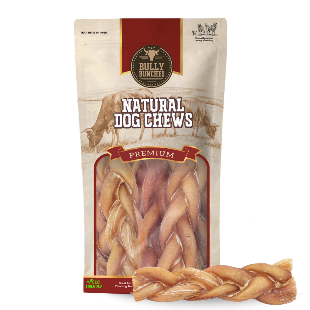 6 Inch Thick Braided Bully Stick by Bully Bunches