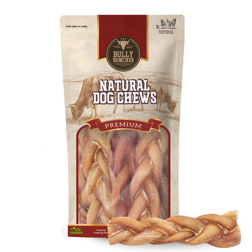6 Inch Thick Braided Bully Stick by Bully Bunches