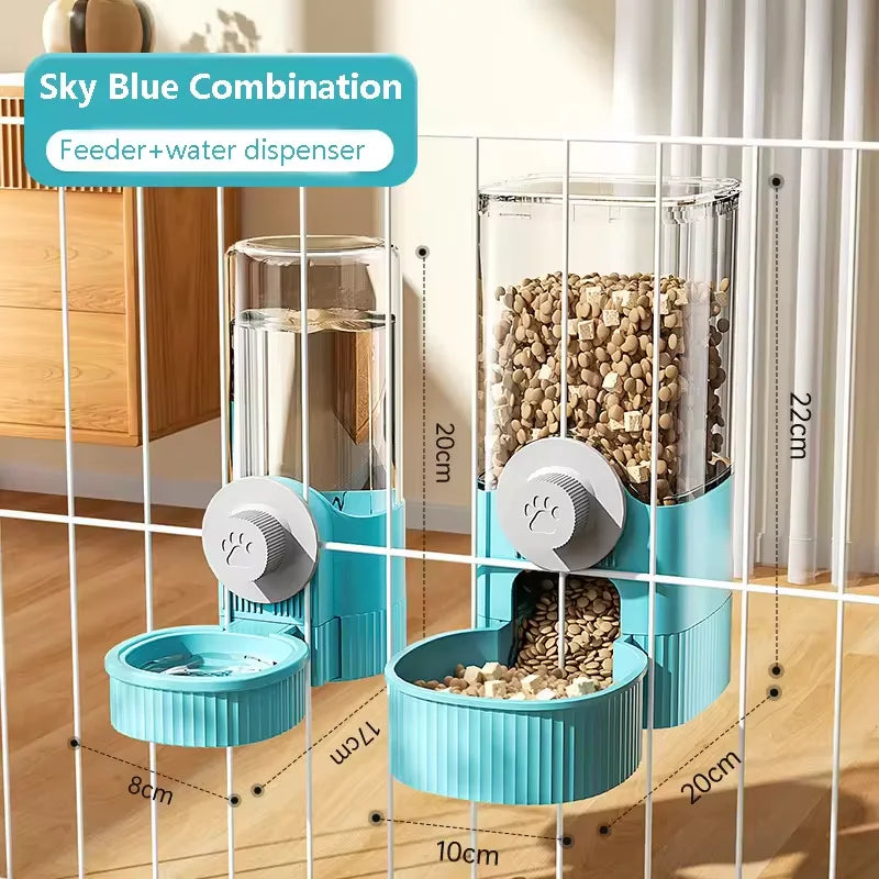 Hanging Water And Food Dispenser by Love My Pet