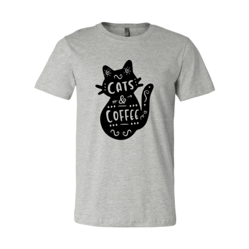 Cat And Coffee T-Shirt by Furr Baby Gifts