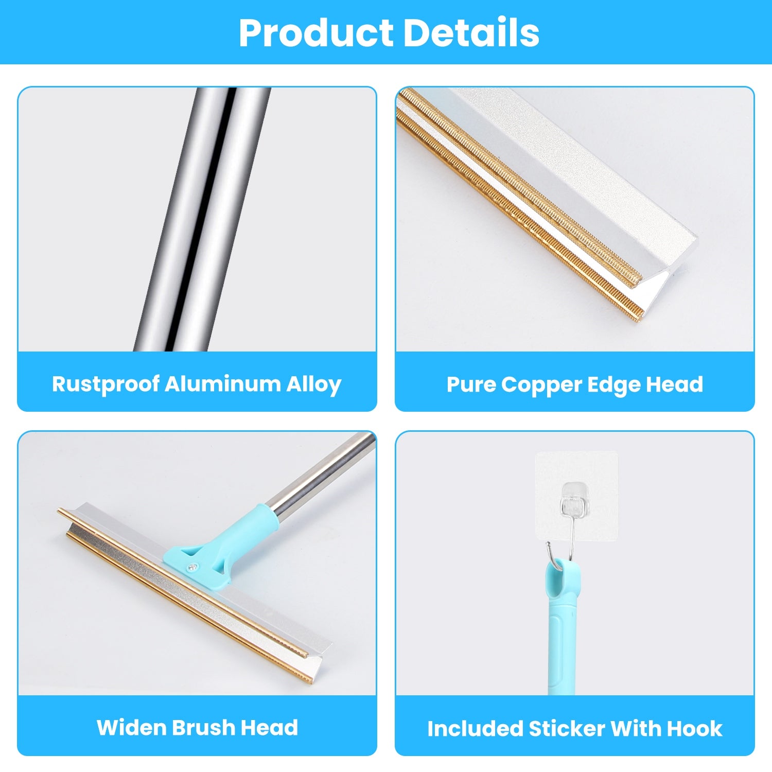 1Pc Pet Hair Removal Rake With 54 in Adjustable Telescopic Rod by VetsPetStore