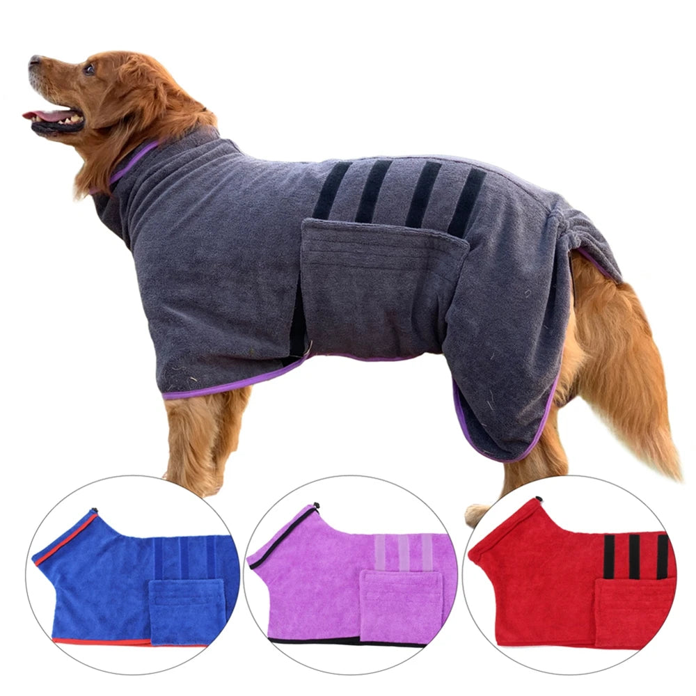 Dog Bathrobe And Towel by Love My Pet