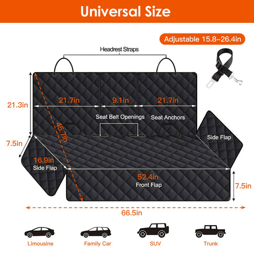 1Pc Dog Car Seat Cover Waterproof Scratchproof Pet Car Rear Protector Mat For Car Truck SUV by VetsPetStore