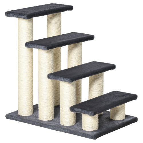 4 Steps Cat Tree For Indoor Cats Or Dogs W Sisal Scratching Post, Climbing by VetsPetStore