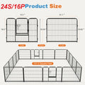 Dog Playpen Indoor Fence Height Metal Exercise Pen With Door Small Puppy-Medium-Large Dogs Animal Pet For Outdoor, Garden, Yard by VetsPetStore