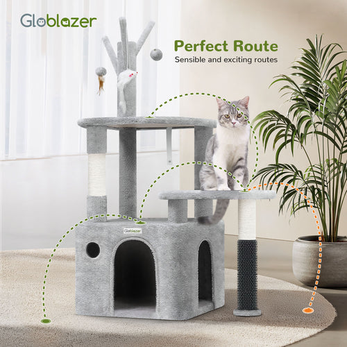 44 Inch Cat Climbing Frame Light Gray by Amazing Pet Bargains