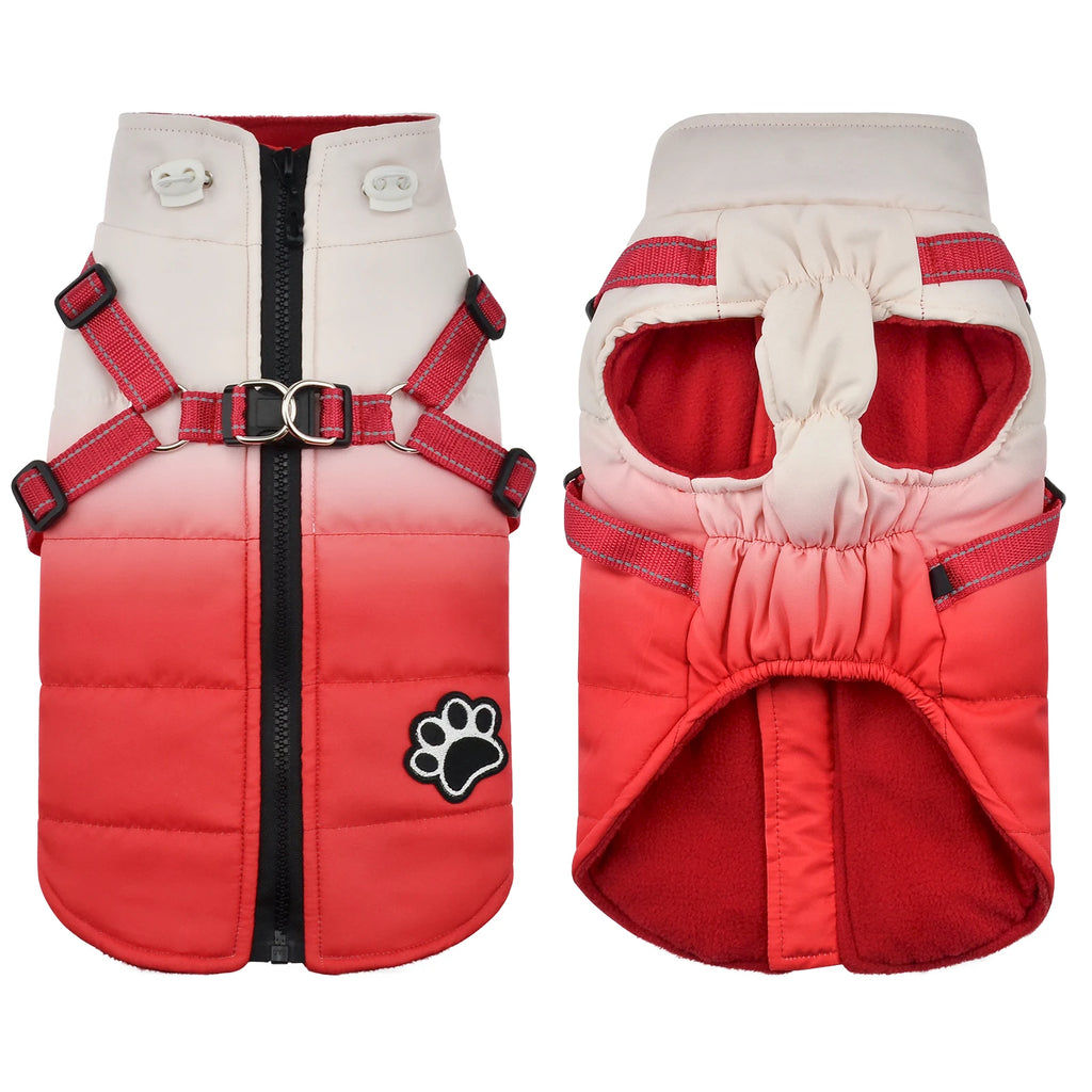 Waterproof Pet Winter Jacket With Harness and Reflective by Love My Pet