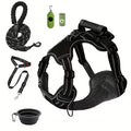 Tactical Service Dog Harness Strap Set, Car Seat Belt, Collapsible Bowl, Biodegradable Trash Bag Set by VetsPetStore