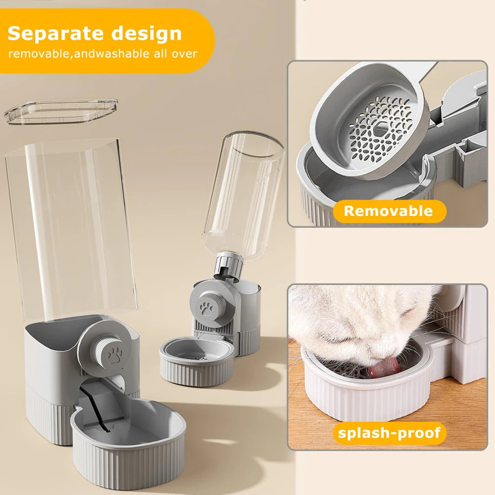 Hanging Water And Food Dispenser by Love My Pet