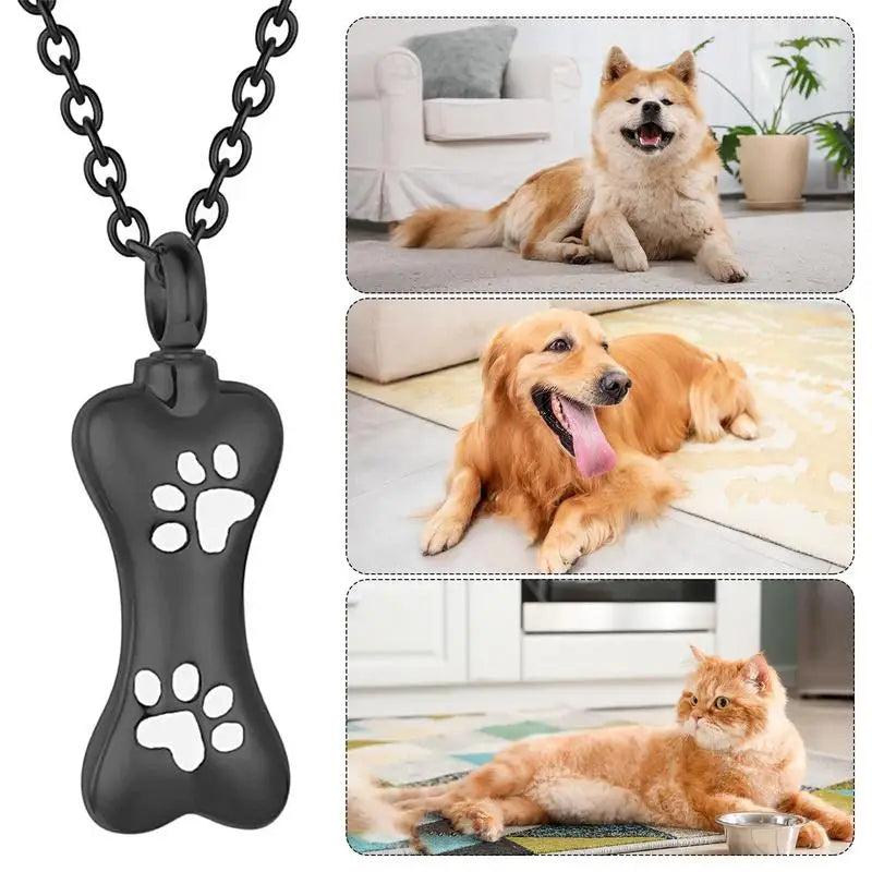 Paw Print Pet Urn Necklace