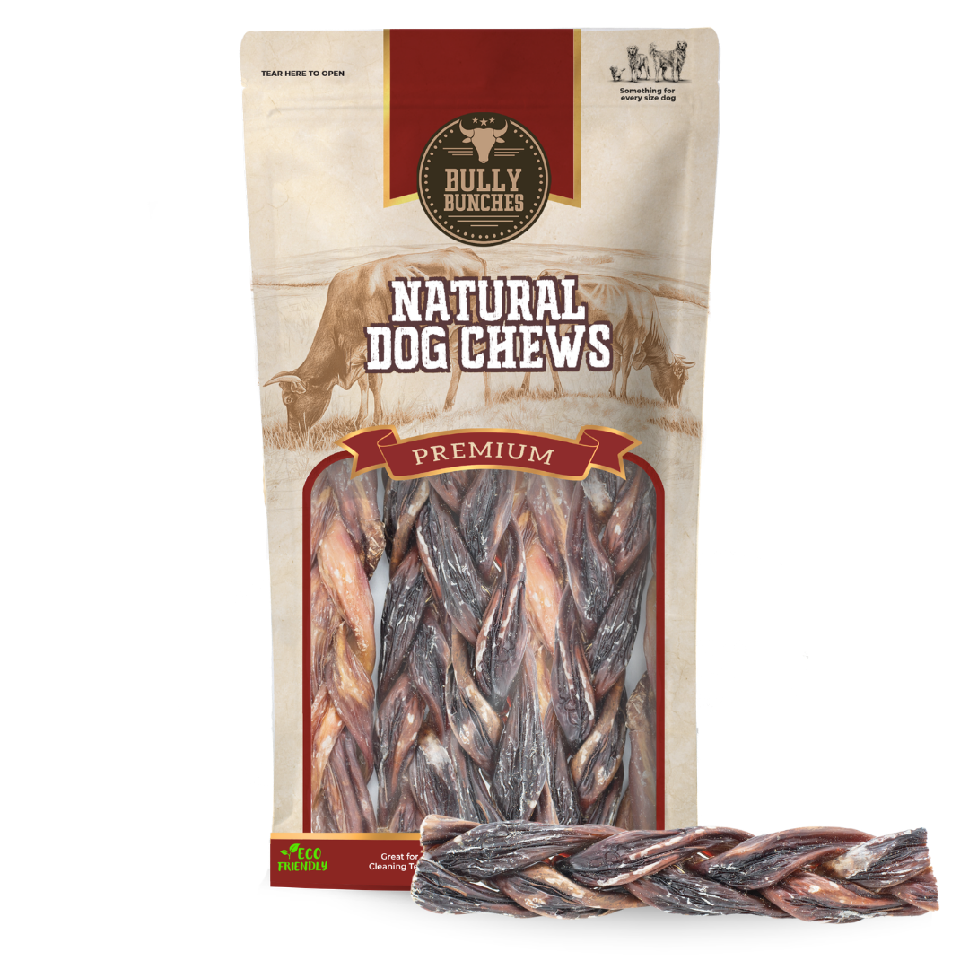 6 Inch Braided Jerky Stick by Bully Bunches