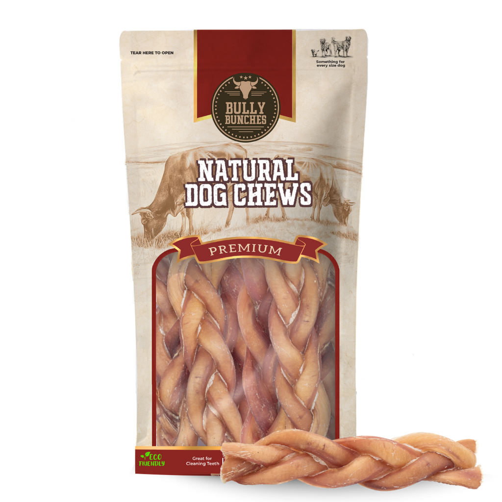 6 Inch Standard Braided Bully Stick by Bully Bunches