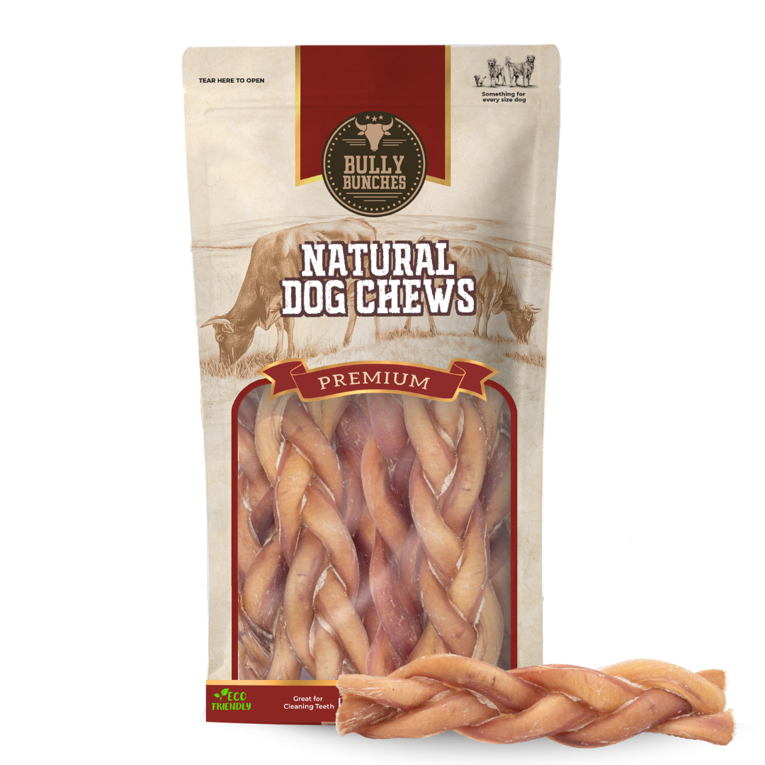6 Inch Standard Braided Bully Stick by Bully Bunches