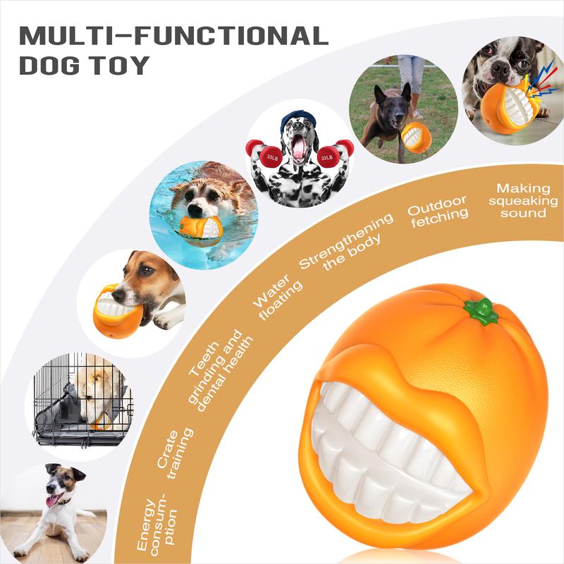 Squeak Chew Toys Tough Ball for Medium Large Dogs by Amazing Pet Bargains
