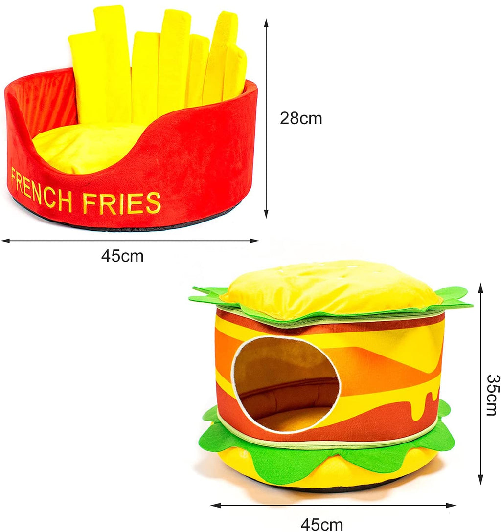 Hamburger French Fries Pet Bed by Furr Baby Gifts