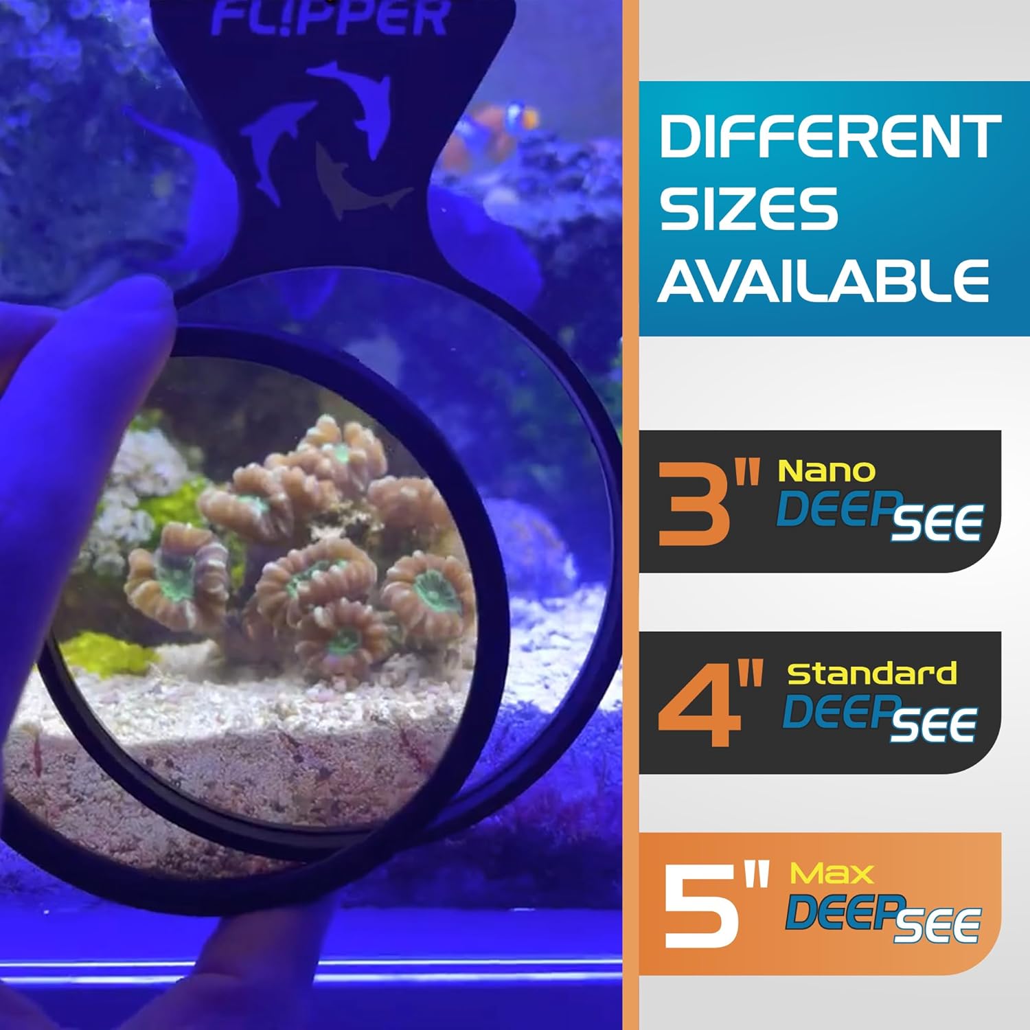 DeepSee Viewer Black Max 5" - Orange Filter by Flipper Aquarium Products