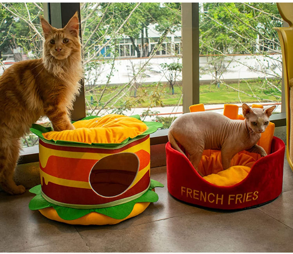 Hamburger French Fries Pet Bed by Furr Baby Gifts