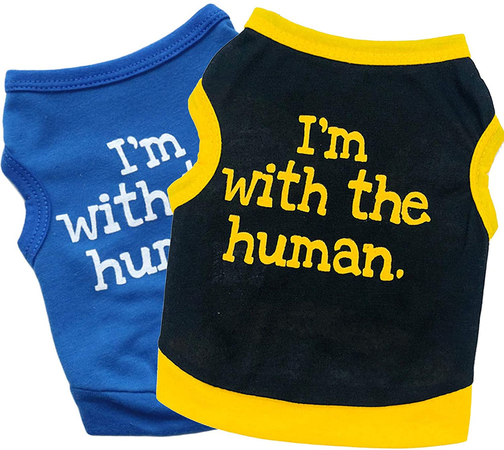 I'm with The Human Dog Cat Puppy Pet Shirts by Furr Baby Gifts