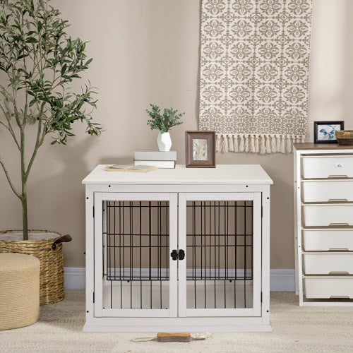 Small Kennel End Table With Two Open Sides And Lockable Door by Love My Pet