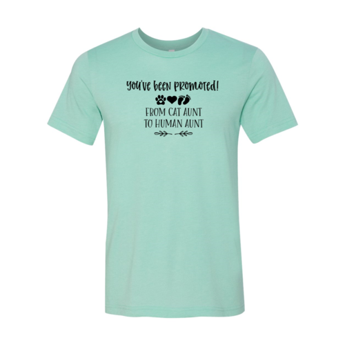 You've Been Promoted from Cat Aunt to Human Aunt T-Shirt by Furr Baby Gifts