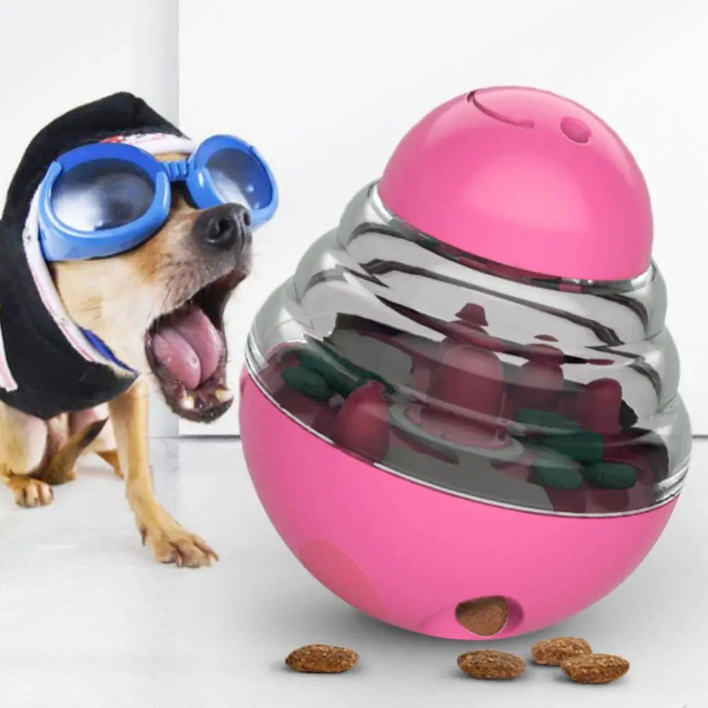 Multicolored Pet Dog Toy Treat Leaking Ball by Love My Pet