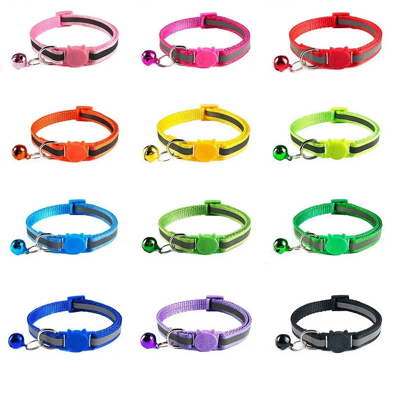 Reflective Multicolor Adjustable Collars by Love My Pet