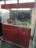 SOLID WOOD 160 Gallon Ultraclear Starphire Glass Reef-Ready Aquarium in Premium Cherry Solid Wood Furniture by Northeast Aquariums LLC