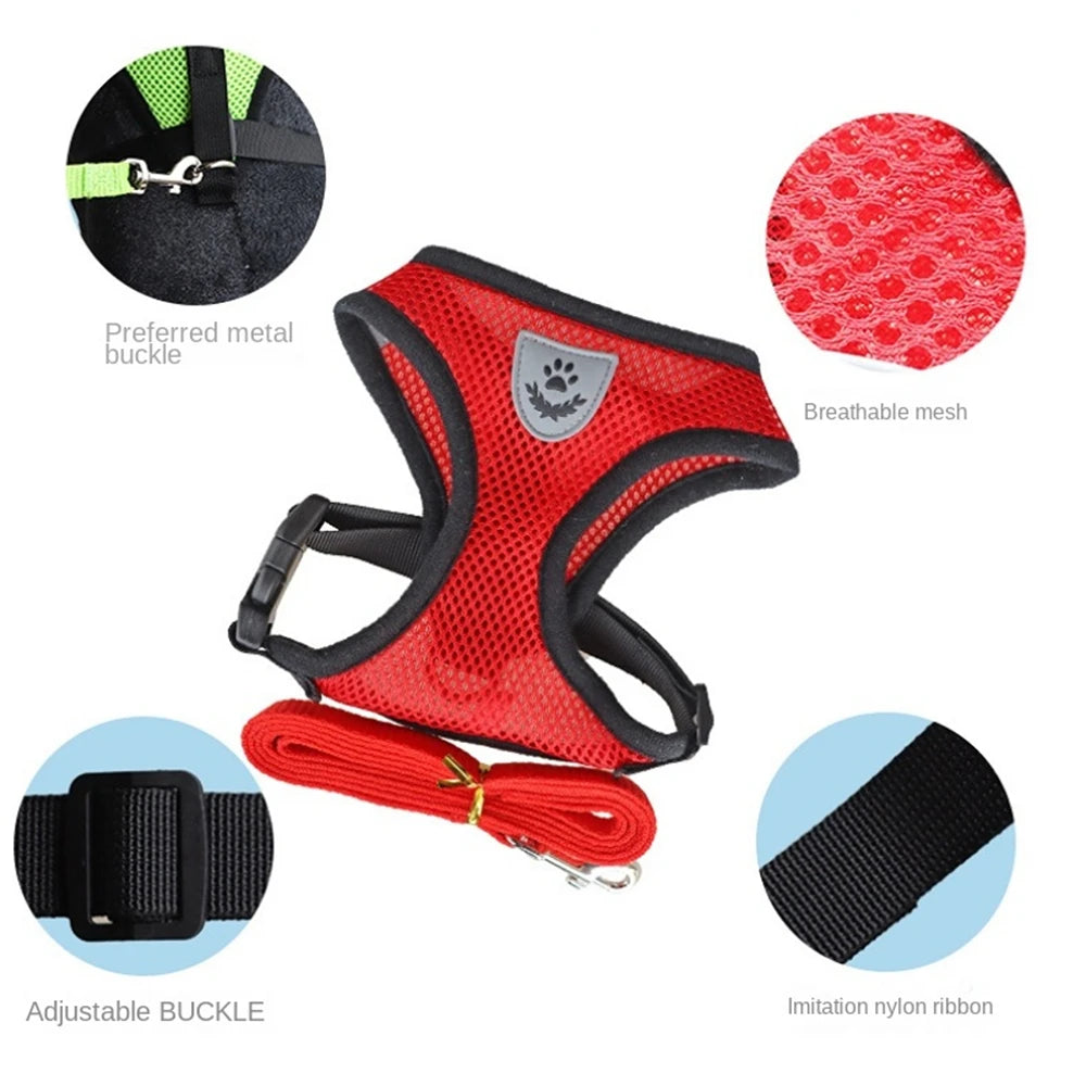 Pet Harness Adjustable Breathable Harnesses, Reflective by Love My Pet