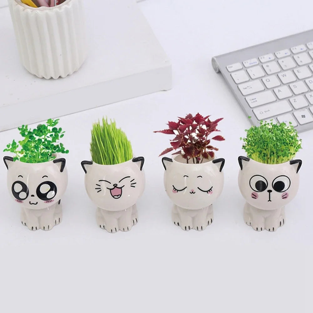 Mini Cat Ceramic Flowerpot by Love My Pet