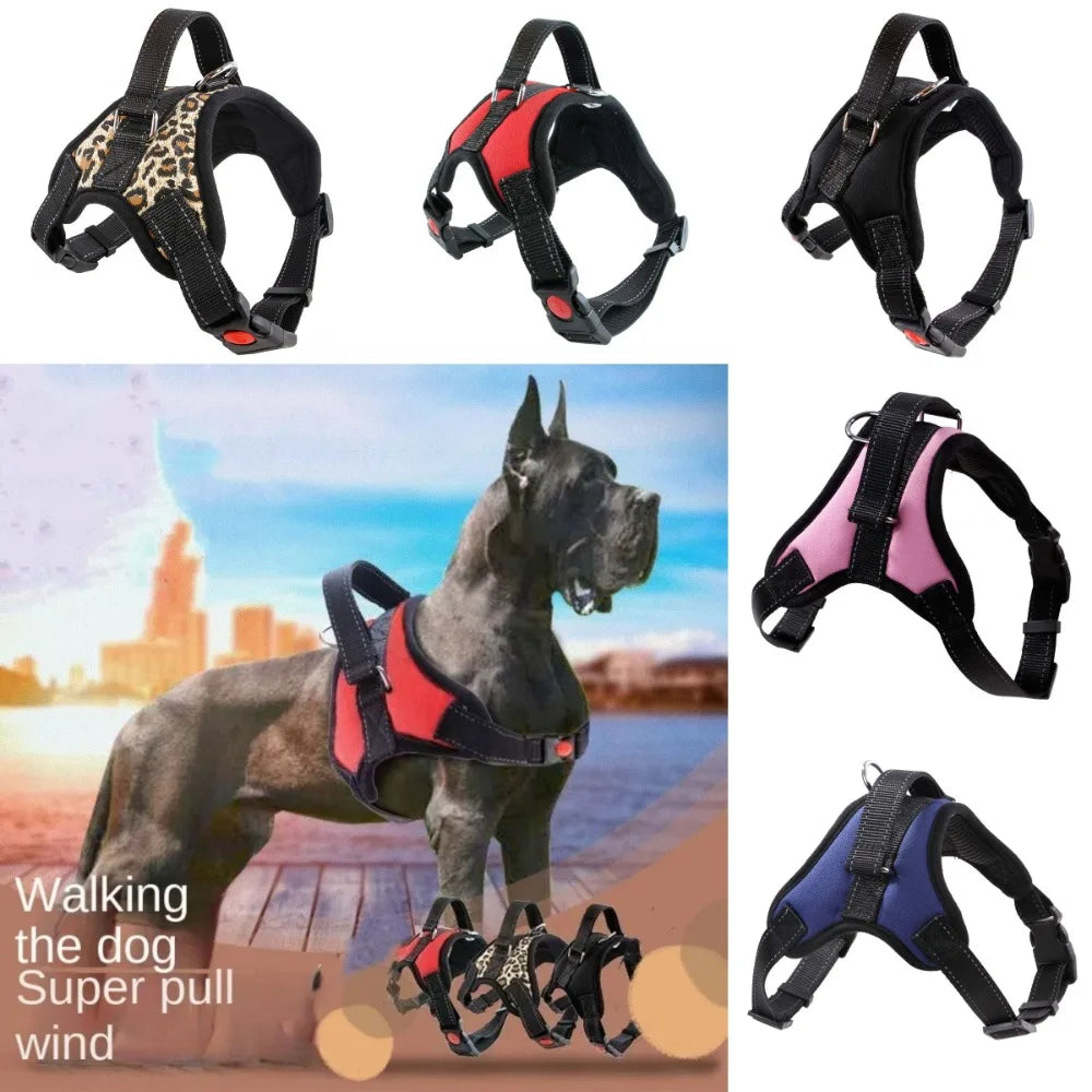 Anti Pull Breathable Pet Chest Strap Adjustable Nylon Walking Harness by Love My Pet