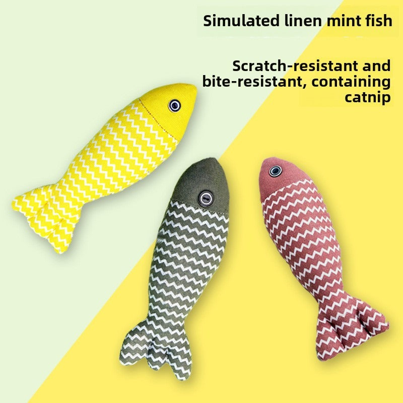 Pet Mint Fish Toy - Three Colors randomly shipped by VetsPetStore