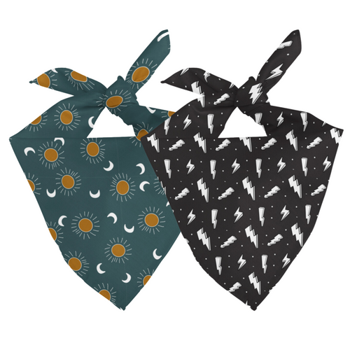 Blue Moon & Lightning Dog Bandana by Dog Bandana Co.