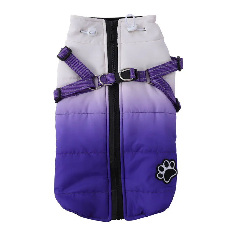 Waterproof Pet Winter Jacket With Harness and Reflective by Love My Pet